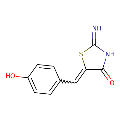 O=C1NC(=N)SC1=Cc1ccc(cc1)O