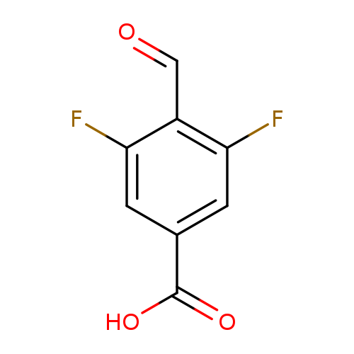 O=Cc1c(F)cc(cc1F)C(=O)O