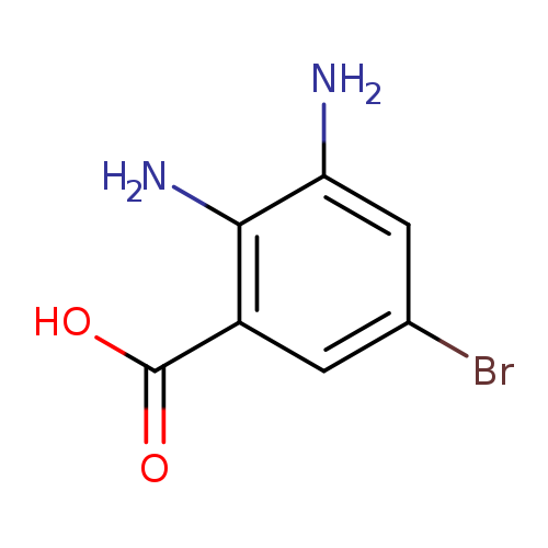 Brc1cc(N)c(c(c1)C(=O)O)N