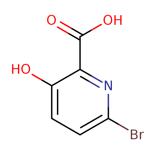 Brc1ccc(c(n1)C(=O)O)O