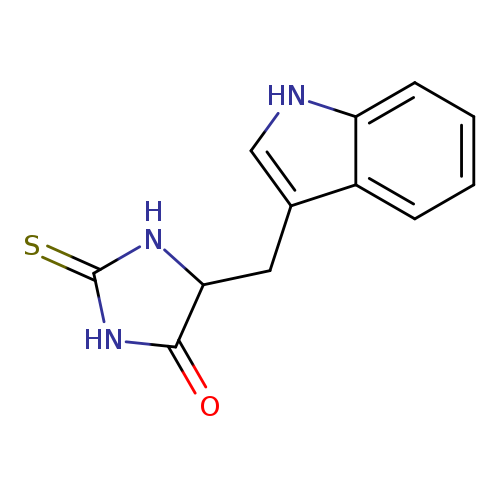S=C1NC(=O)C(N1)Cc1c[nH]c2c1cccc2