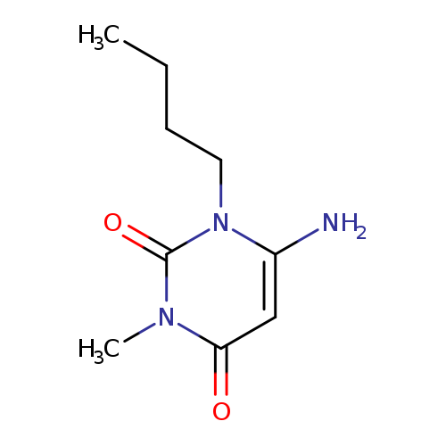 Cn1c(=O)n(CCCC)c(cc1=O)N