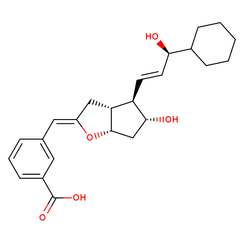 O[C@@H]1C[C@H]2[C@@H]([C@H]1/C=C/[C@H](C1CCCCC1)O)C/C(=C/c1cccc(c1)C(=O)O)/O2