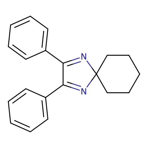C1CCC2(CC1)N=C(C(=N2)c1ccccc1)c1ccccc1