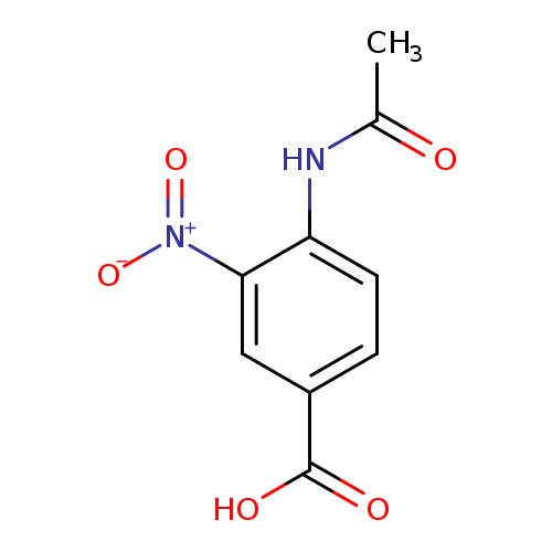 CC(=O)Nc1ccc(cc1[N+](=O)[O-])C(=O)O