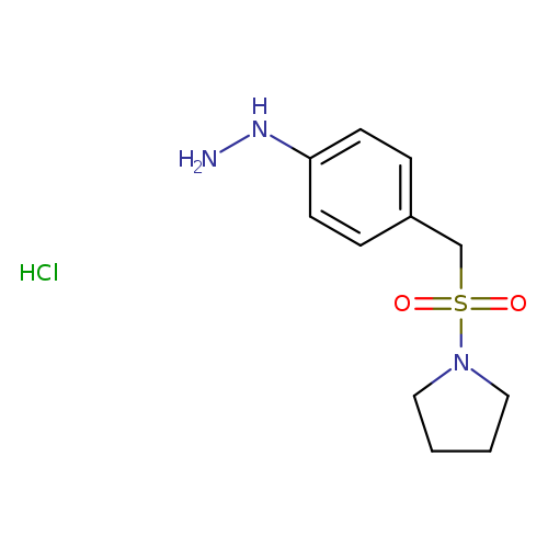 NNc1ccc(cc1)CS(=O)(=O)N1CCCC1.Cl