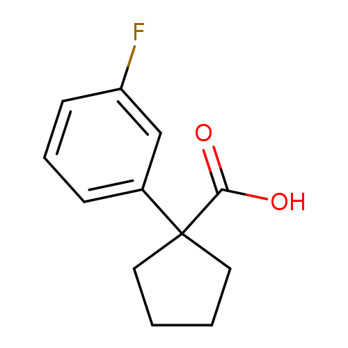 Fc1cccc(c1)C1(CCCC1)C(=O)O
