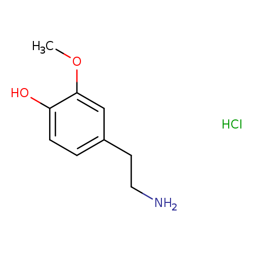 NCCc1ccc(c(c1)OC)O.Cl