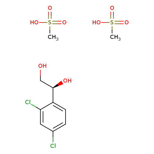 CS(=O)(=O)O.CS(=O)(=O)O.OC[C@H](c1ccc(cc1Cl)Cl)O