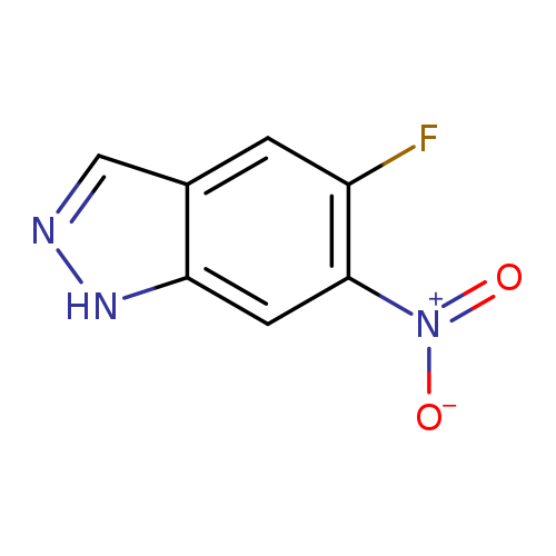 [O-][N+](=O)c1cc2[nH]ncc2cc1F