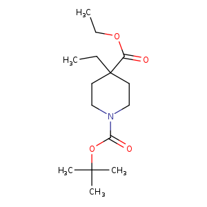 CCOC(=O)C1(CC)CCN(CC1)C(=O)OC(C)(C)C