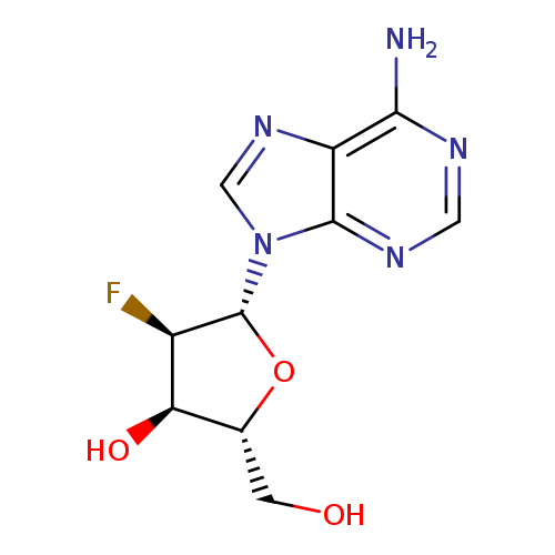 OC[C@H]1O[C@H]([C@@H]([C@@H]1O)F)n1cnc2c1ncnc2N
