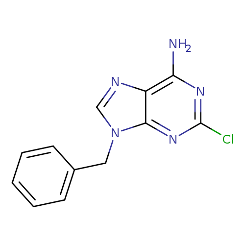 Clc1nc(N)c2c(n1)n(cn2)Cc1ccccc1