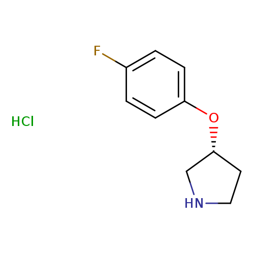 Fc1ccc(cc1)O[C@H]1CNCC1.Cl