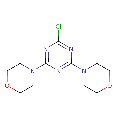 Clc1nc(nc(n1)N1CCOCC1)N1CCOCC1