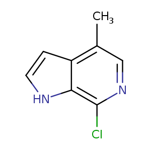 Cc1cnc(c2c1cc[nH]2)Cl
