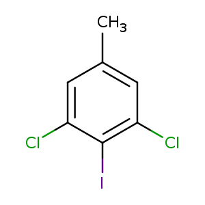 Cc1cc(Cl)c(c(c1)Cl)I