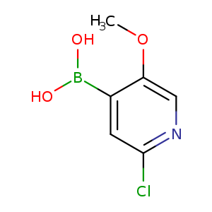 COc1cnc(cc1B(O)O)Cl