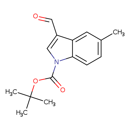 O=Cc1cn(c2c1cc(C)cc2)C(=O)OC(C)(C)C