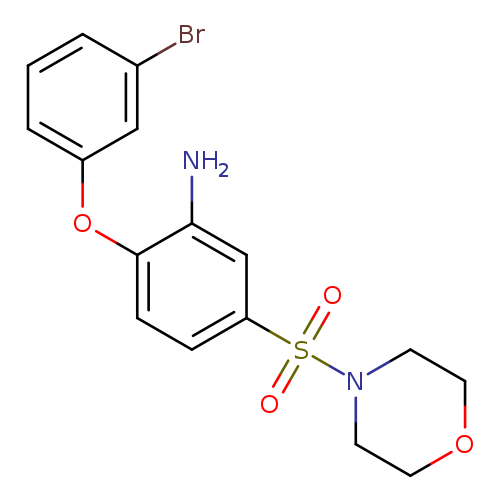 Brc1cccc(c1)Oc1ccc(cc1N)S(=O)(=O)N1CCOCC1