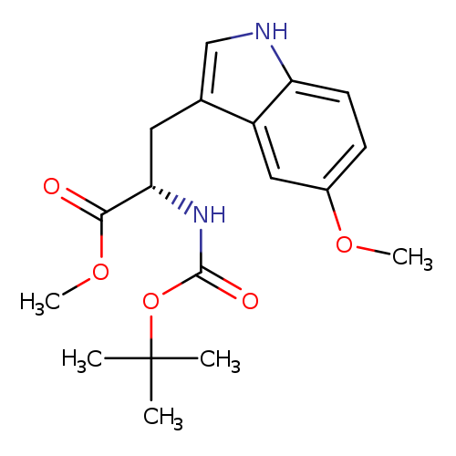 COC(=O)[C@H](Cc1c[nH]c2c1cc(OC)cc2)NC(=O)OC(C)(C)C