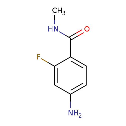 CNC(=O)c1ccc(cc1F)N