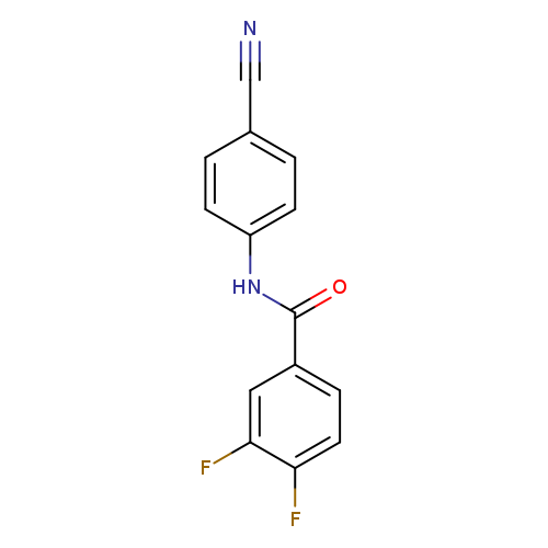 N#Cc1ccc(cc1)NC(=O)c1ccc(c(c1)F)F