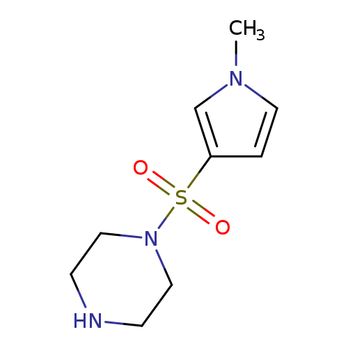 Cn1ccc(c1)S(=O)(=O)N1CCNCC1