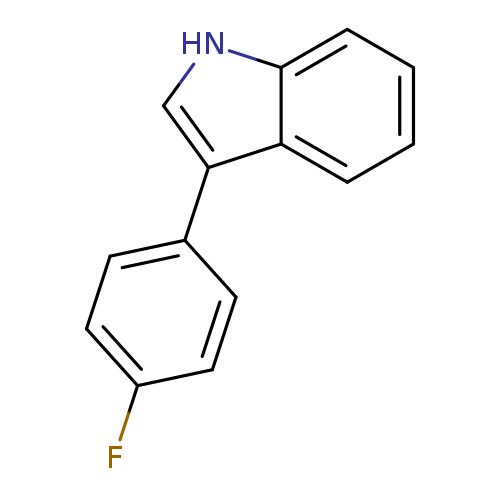 Fc1ccc(cc1)c1c[nH]c2c1cccc2