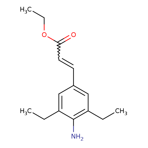 CCOC(=O)C=Cc1cc(CC)c(c(c1)CC)N