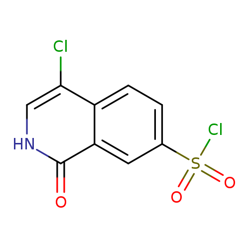 O=c1[nH]cc(c2c1cc(cc2)S(=O)(=O)Cl)Cl