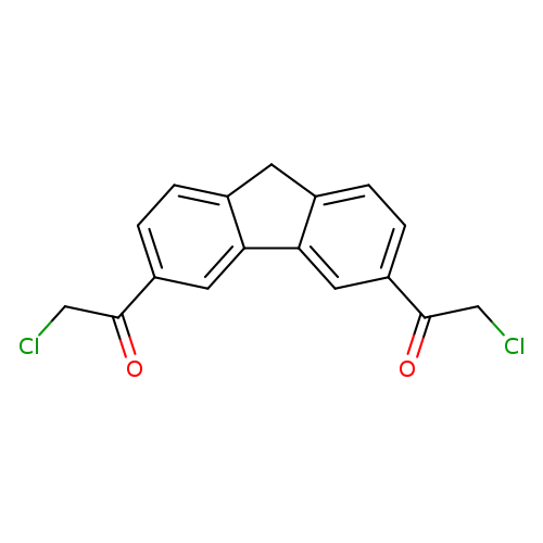 ClCC(=O)c1ccc2c(c1)c1cc(ccc1C2)C(=O)CCl