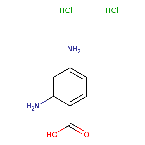 Nc1ccc(c(c1)N)C(=O)O.Cl.Cl