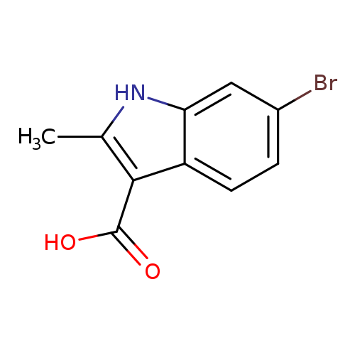 Brc1ccc2c(c1)[nH]c(c2C(=O)O)C