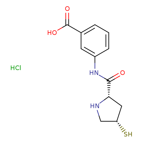S[C@@H]1CN[C@@H](C1)C(=O)Nc1cccc(c1)C(=O)O.Cl