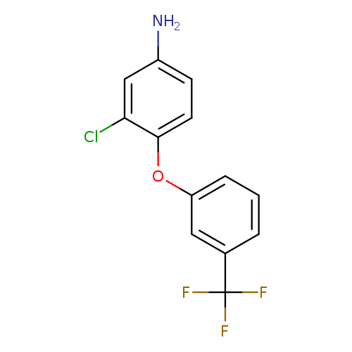 Nc1ccc(c(c1)Cl)Oc1cccc(c1)C(F)(F)F