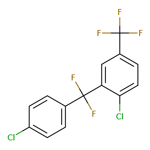 Clc1ccc(cc1)C(c1cc(ccc1Cl)C(F)(F)F)(F)F