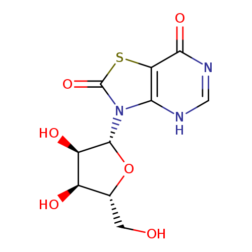 OC[C@H]1O[C@H]([C@@H]([C@@H]1O)O)n1c(=O)sc2c1[nH]cnc2=O