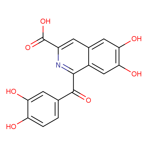 OC(=O)c1cc2cc(O)c(cc2c(n1)C(=O)c1ccc(c(c1)O)O)O