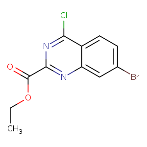 CCOC(=O)c1nc2cc(Br)ccc2c(n1)Cl