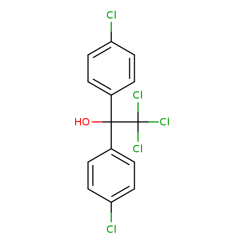 OC(C(Cl)(Cl)Cl)(c1ccc(cc1)Cl)c1ccc(cc1)Cl