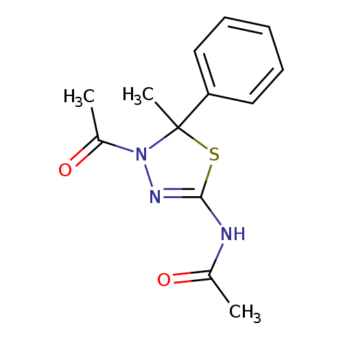 CC(=O)N1N=C(SC1(C)c1ccccc1)NC(=O)C