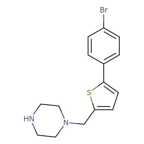Brc1ccc(cc1)c1ccc(s1)CN1CCNCC1