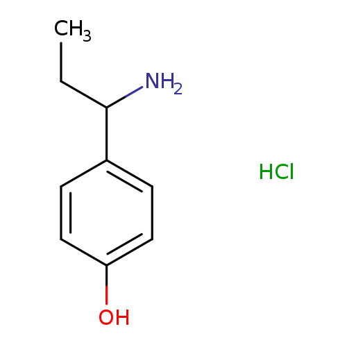 CCC(c1ccc(cc1)O)N.Cl
