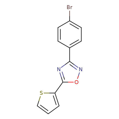 Brc1ccc(cc1)c1noc(n1)c1cccs1