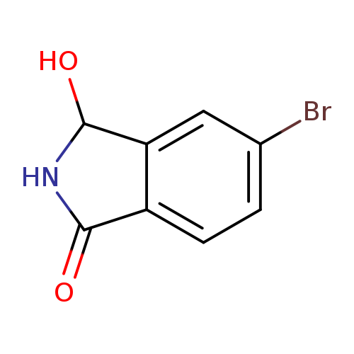 Brc1ccc2c(c1)C(O)NC2=O