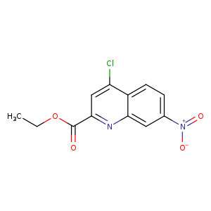 CCOC(=O)c1cc(Cl)c2c(n1)cc(cc2)[N+](=O)[O-]