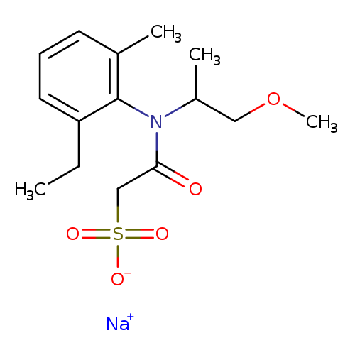 COCC(N(c1c(C)cccc1CC)C(=O)CS(=O)(=O)[O-])C.[Na+]