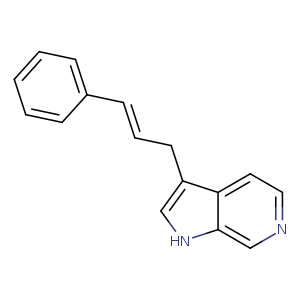 c1ccc(cc1)/C=C/Cc1c[nH]c2c1ccnc2