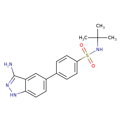 Nc1n[nH]c2c1cc(cc2)c1ccc(cc1)S(=O)(=O)NC(C)(C)C